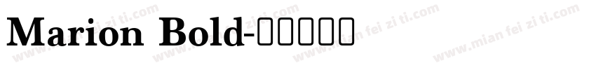 Marion Bold字体转换